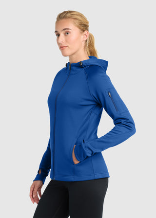 Sport Tek Women's Tech Fleece Ful Zip Hooded Jacket