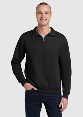 JERZEES NuBlend Men Quarter Zip Cadet Collar Sweatshirt