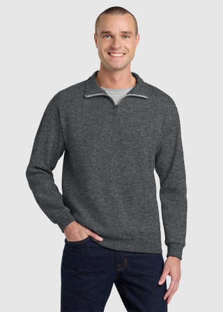 JERZEES NuBlend Men Quarter Zip Cadet Collar Sweatshirt