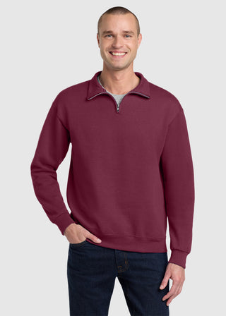 JERZEES NuBlend Men Quarter Zip Cadet Collar Sweatshirt