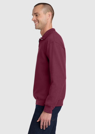 JERZEES NuBlend Men Quarter Zip Cadet Collar Sweatshirt