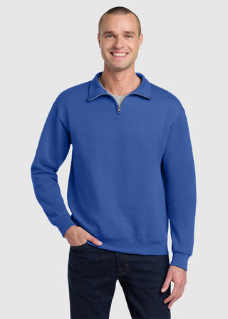 JERZEES NuBlend Men Quarter Zip Cadet Collar Sweatshirt