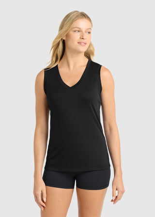 SportTek Ladies Sleeveless PosiCharge Competitor V Neck Tee
