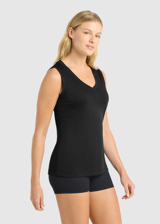 SportTek Ladies Sleeveless PosiCharge Competitor V Neck Tee