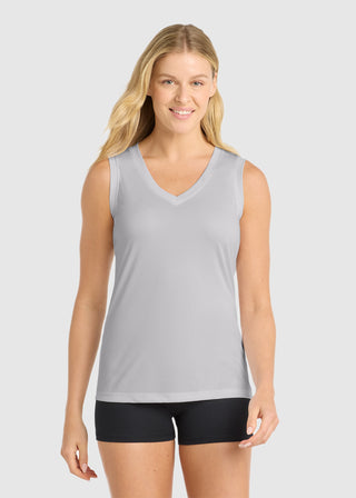SportTek Ladies Sleeveless PosiCharge Competitor V Neck Tee