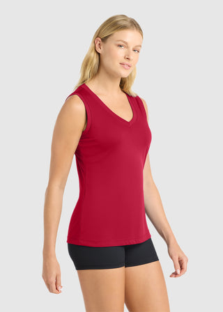 SportTek Ladies Sleeveless PosiCharge Competitor V Neck Tee