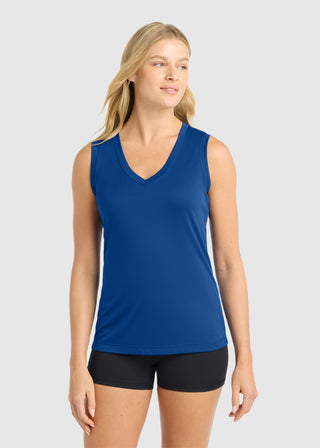 SportTek Ladies Sleeveless PosiCharge Competitor V Neck Tee