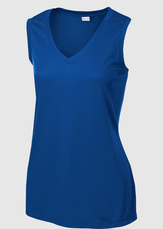 SportTek Ladies Sleeveless PosiCharge Competitor V Neck Tee