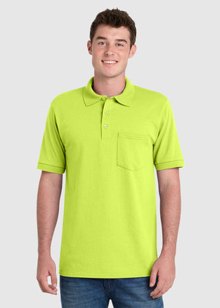 Port & Company Men Core Blend Jersey Knit Pocket Polo