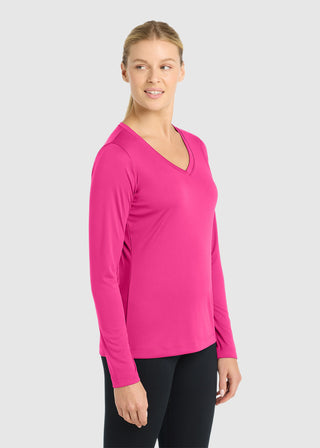 SportTek Women's PosiCharge Competitor V Neck Tee