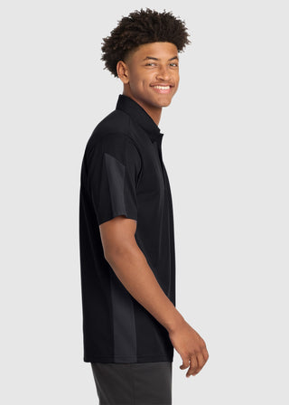 SportTek Men's PosiCharge Active Textured Colorblock Polo