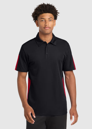 SportTek Men's PosiCharge Active Textured Colorblock Polo