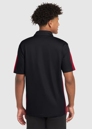 SportTek Men's PosiCharge Active Textured Colorblock Polo