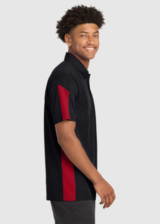 SportTek Men's PosiCharge Active Textured Colorblock Polo