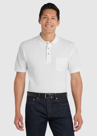 Port Authority Heavyweight Cotton Pique Polo with Pocket