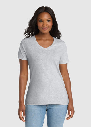 Port & Company Women's Core Cotton V-Neck Tee