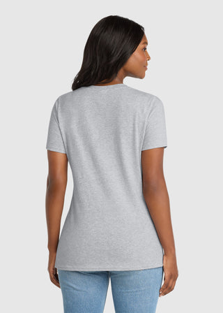 Port & Company Women's Core Cotton V-Neck Tee