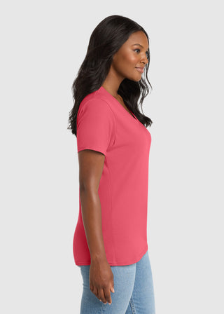 Port & Company Women's Core Cotton V-Neck Tee