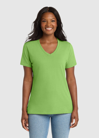 Port & Company Women's Core Cotton V-Neck Tee