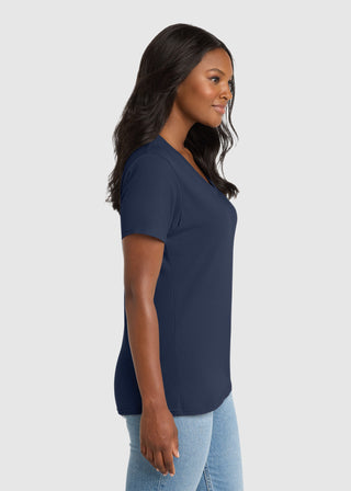 Port & Company Women's Core Cotton V-Neck Tee