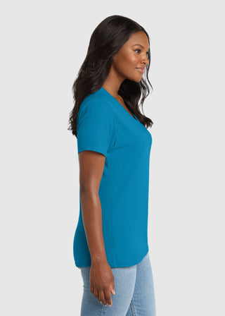 Port & Company Women's Core Cotton V-Neck Tee