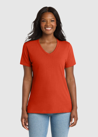 Port & Company Women's Core Cotton V-Neck Tee