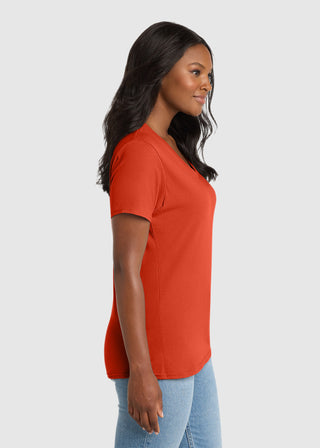 Port & Company Women's Core Cotton V-Neck Tee