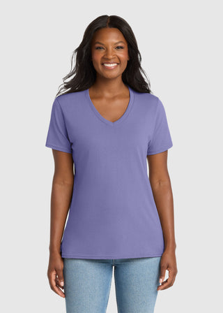 Port & Company Women's Core Cotton V-Neck Tee