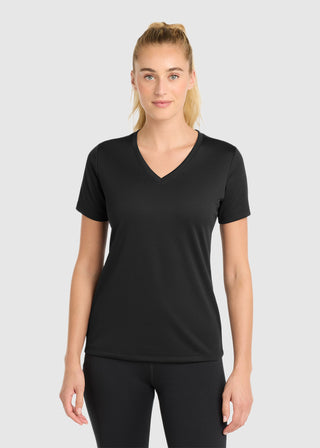 SportTek Women's PosiCharge RacerMesh V Neck Tee