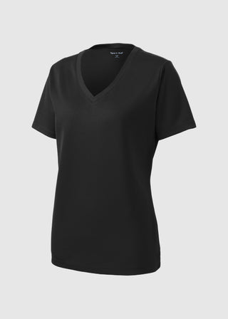 SportTek Women's PosiCharge RacerMesh V Neck Tee