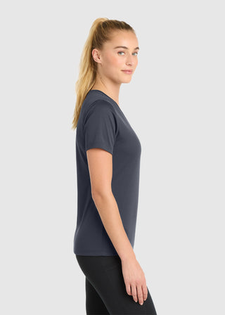SportTek Women's PosiCharge RacerMesh V Neck Tee