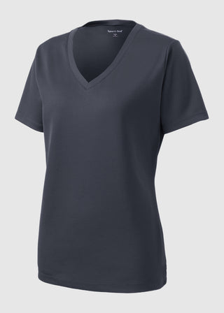 SportTek Women's PosiCharge RacerMesh V Neck Tee