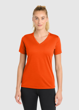 SportTek Women's PosiCharge RacerMesh V Neck Tee