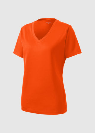 SportTek Women's PosiCharge RacerMesh V Neck Tee