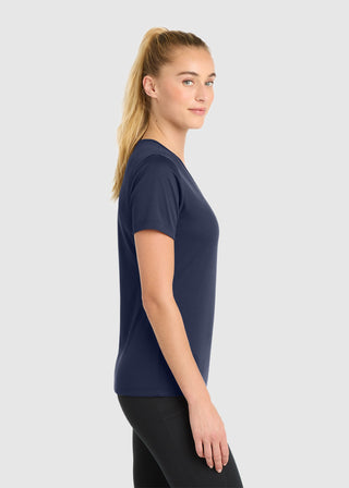 SportTek Women's PosiCharge RacerMesh V Neck Tee