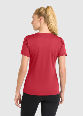 SportTek Women's PosiCharge RacerMesh V Neck Tee