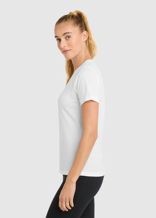 SportTek Women's PosiCharge RacerMesh V Neck Tee