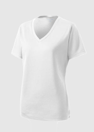 SportTek Women's PosiCharge RacerMesh V Neck Tee