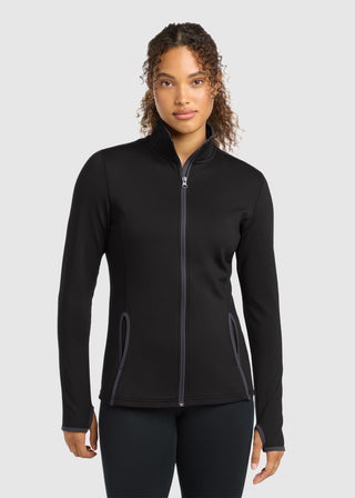 Sport-Tek Women's Sport-Wick Stretch Contrast Full-Zip Jacket