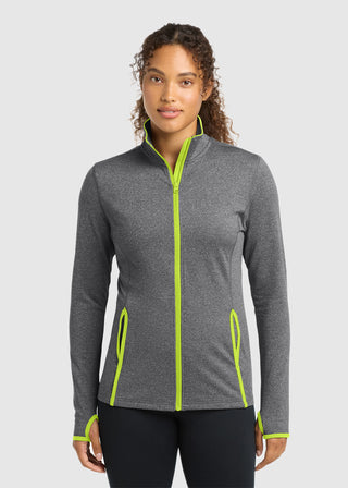 Sport-Tek Women's Sport-Wick Stretch Contrast Full-Zip Jacket