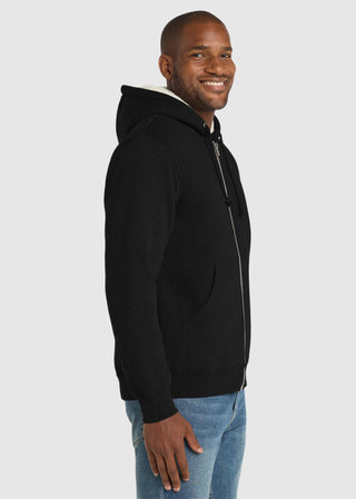 CornerStone Men's Heavyweight Sherpa-Lined Hooded Fleece Jacket