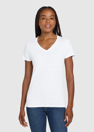 Gildan Ladies Heavy Cotton V neck TShirt