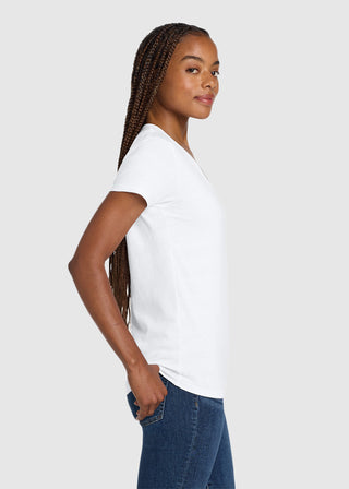 Gildan Ladies Heavy Cotton V neck TShirt