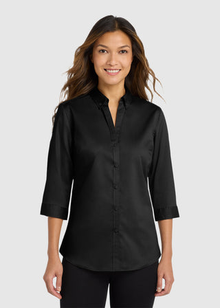 Port Authority Women's Quarter-Sleeve SuperPro Twill Shirt