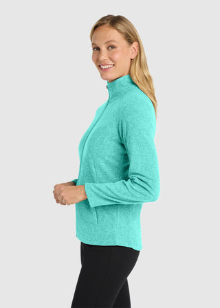 Port Authority Women's Heather Microfleece Full Zip Jacket