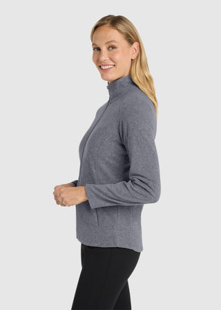 Port Authority Women's Heather Microfleece Full Zip Jacket