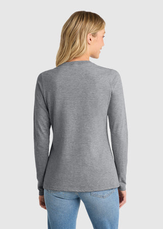 Port & Company Women's Long Sleeve Fan Favorite V-Neck Tee
