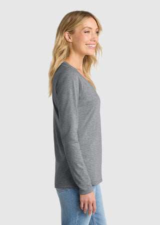Port & Company Women's Long Sleeve Fan Favorite V-Neck Tee