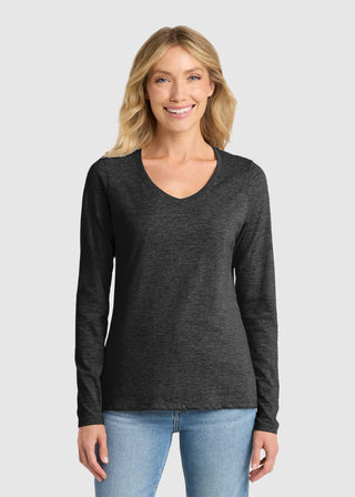 Port & Company Women's Long Sleeve Fan Favorite V-Neck Tee