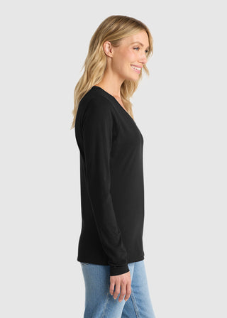 Port & Company Women's Long Sleeve Fan Favorite V-Neck Tee